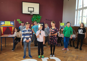 Klasa VIa podczas przedstawienia