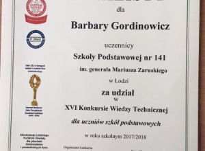 Finał XVI Konkursu Wiedzy Technicznej