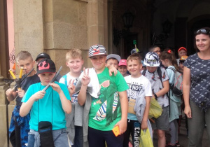 Uczniowie zwiedzają Zamek Książ