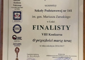 Dyplom Barbary Gordinowicz